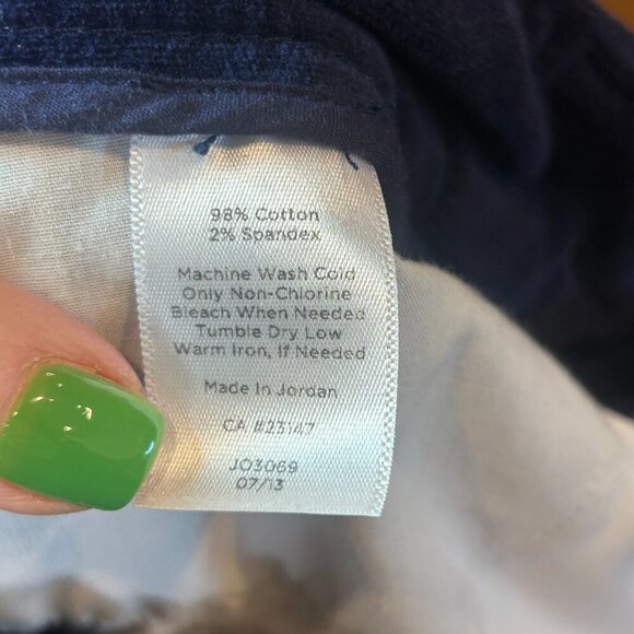 Talbots Navy Blue Velvet Velour Signature Stretch Jeans Size 6 Petite - Picture 5 of 12